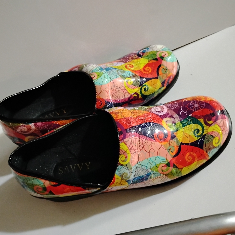 Savvy Multicolor Patterned Mules - Picture 3 of 16